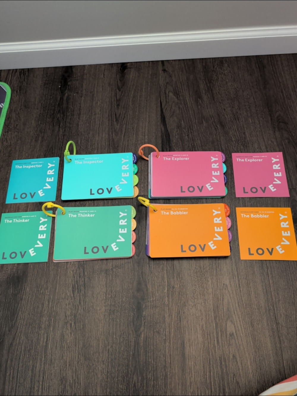 LOVEVERY Baby Book Play Guides with rings for 7-15 months like new